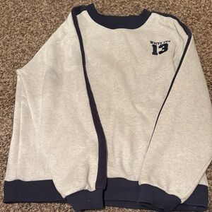 White Fox Boutique Play For It Oversized Crewneck Sweater Grey Marle